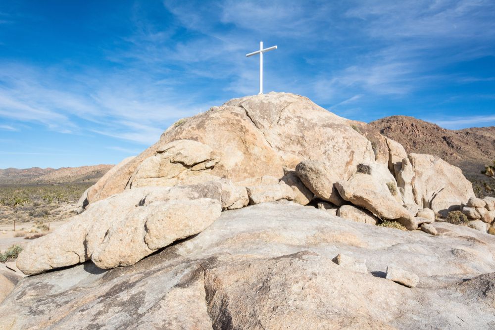 Daytime view of the Mojave Memorial Cross