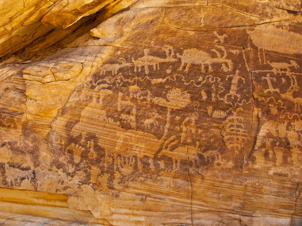 Anasazi Petroglyphs at Gold Butte National Monument