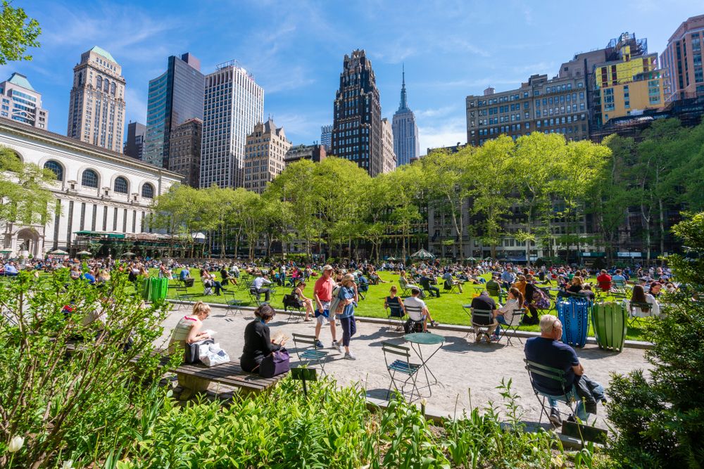 People at Bryant Park