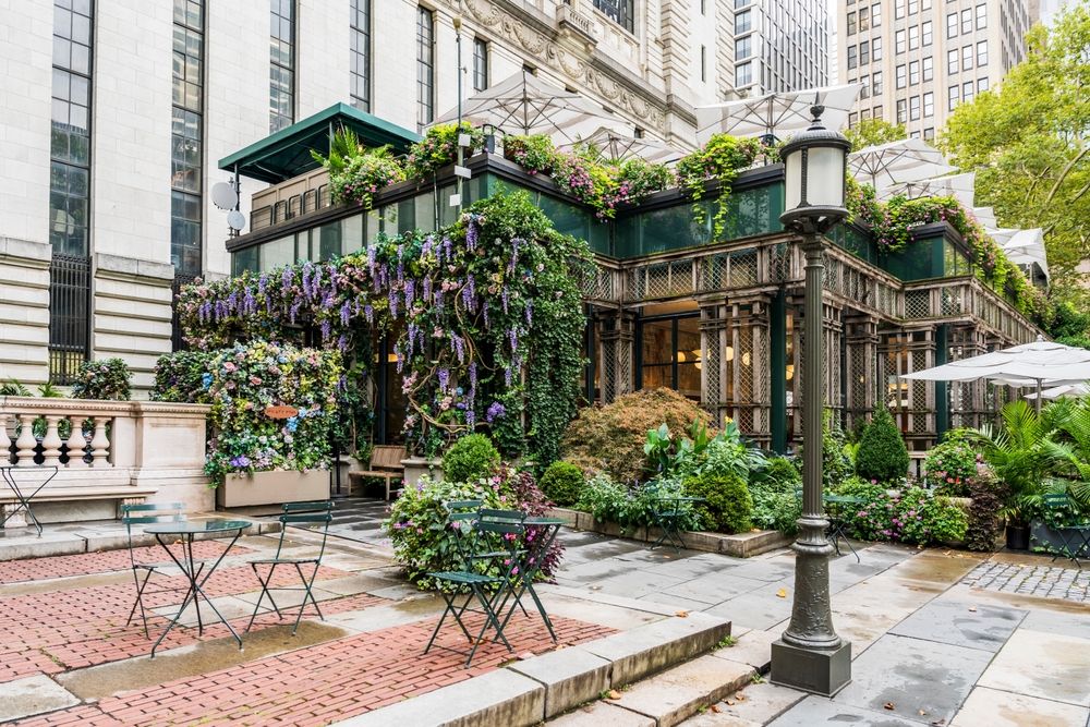 A restaurant at Bryant Park
