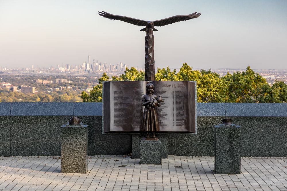 Bronze statues at Eagle Rock Reservation.