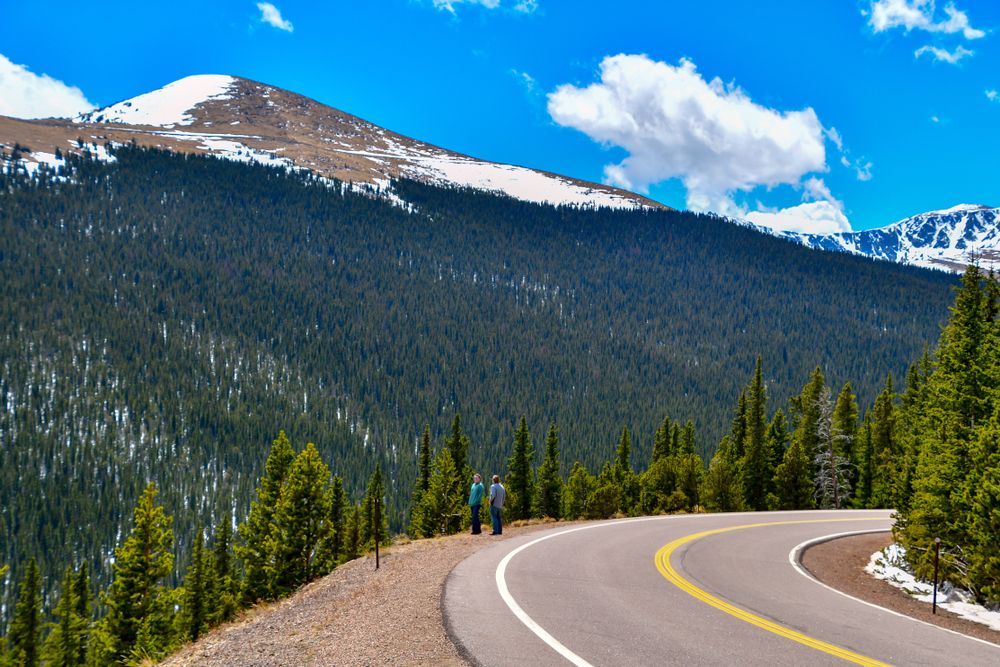 The road of Mount Evans