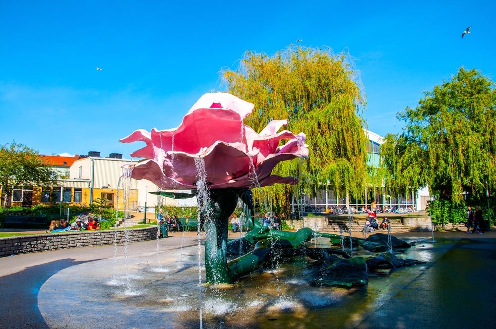 Rose fountain at Folkets Park