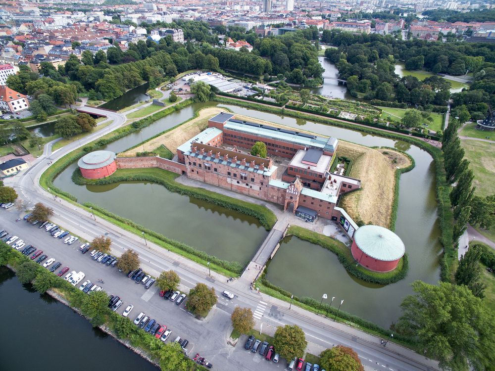 Aerial view of Malmo Castle