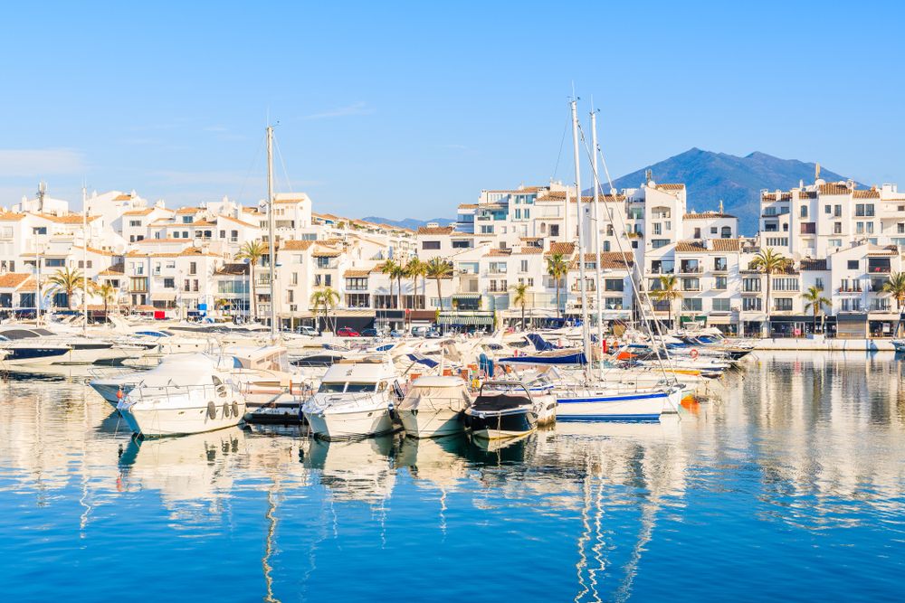 Boats on the water of Puerto Banús