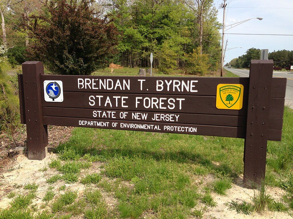 Signage of Brendan T. Byrne State Forest