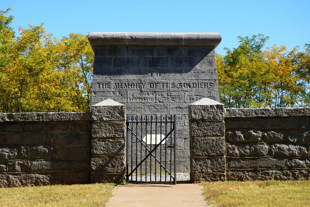 Daytime view of the Hazen Brigade Monument