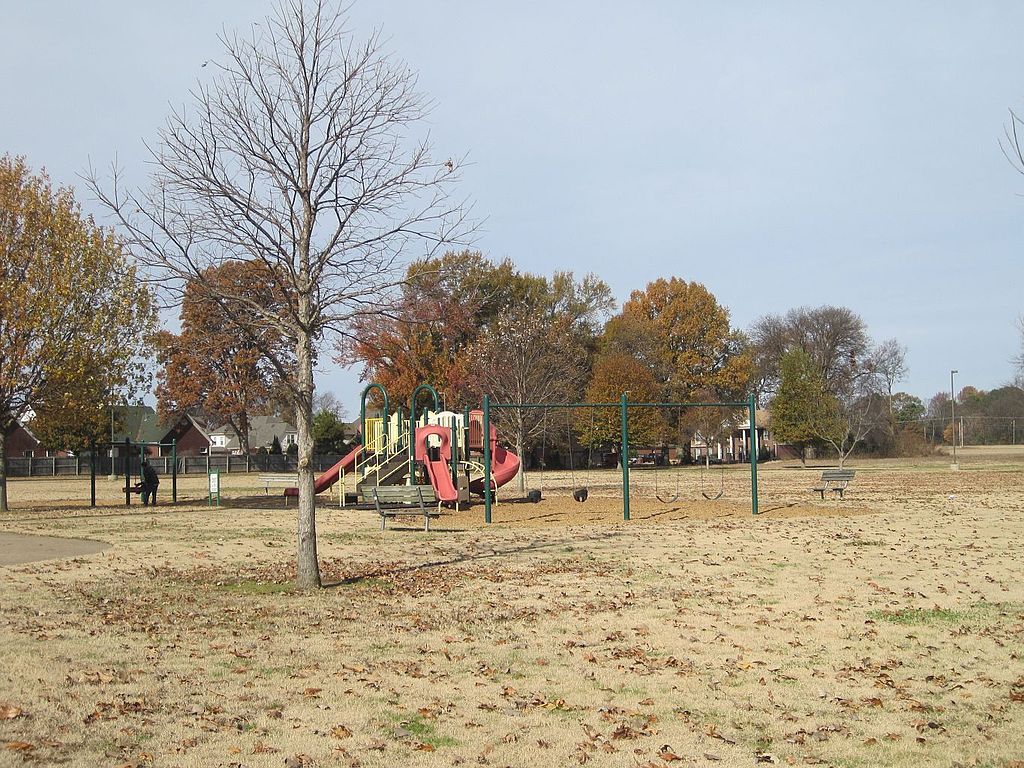 Swing set and side at Lions Park