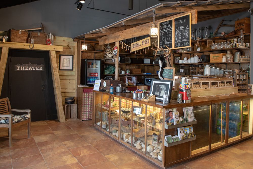 Interior of the Pine Mountain Gold Museum.
