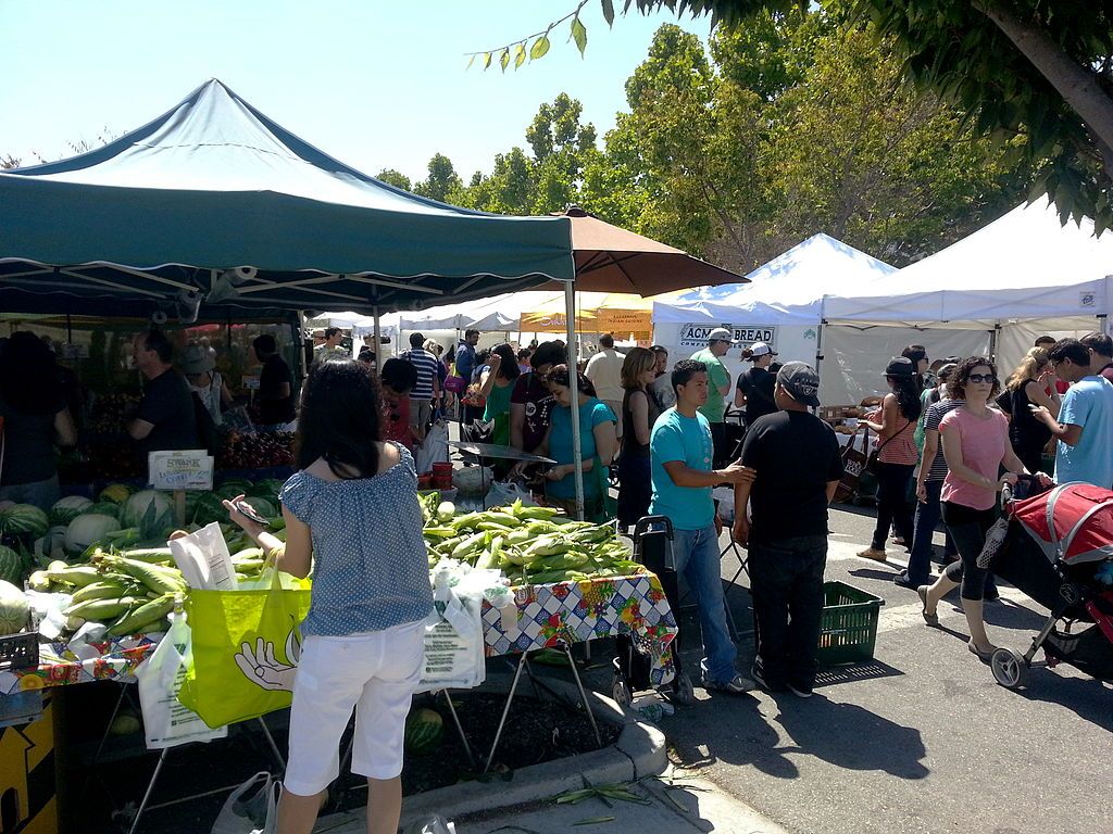 Tents at Mountain View Farmers' Market