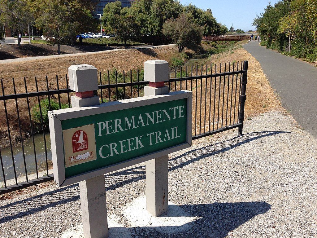 Signage of Permanente Creek Trail
