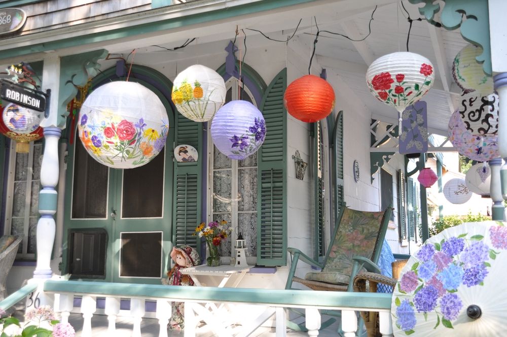 Chinese-japanese decorated cottage at Martha's Vineyard Camp Meeting Association