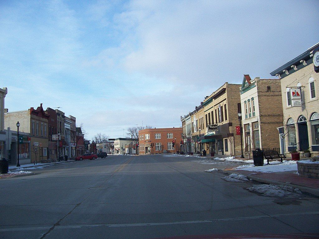 The road of Downtown Main Street Mayville