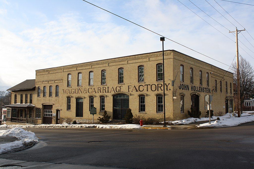 Exterior of the Hollenstein Wagon and Carriage Factory Museum