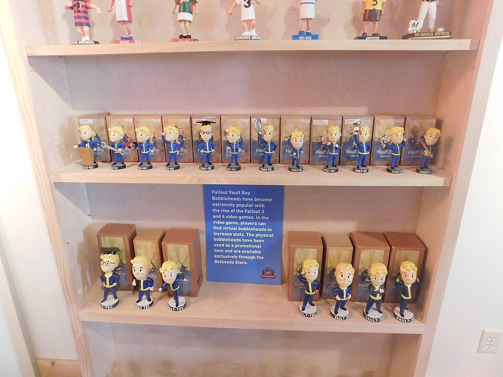 Display inside the National Bobblehead Hall of Fame
