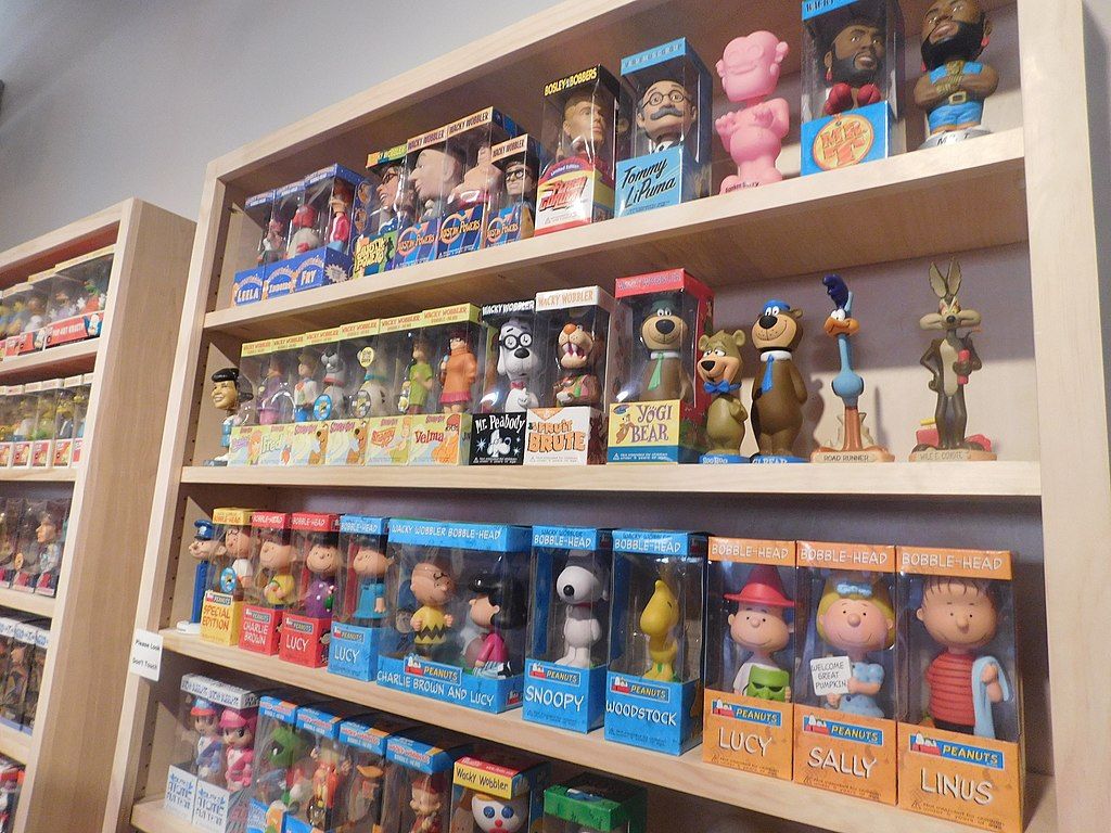Bobbleheads inside the National Bobblehead Hall of Fame