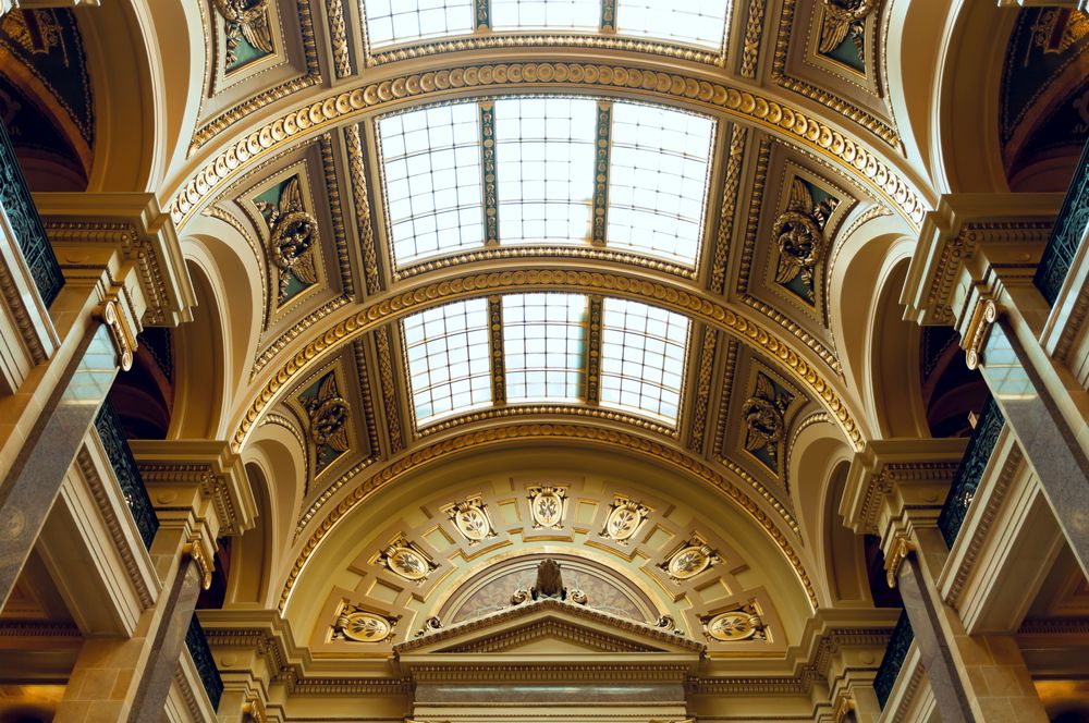 Grand ceiling of Wisconsin State Capitol