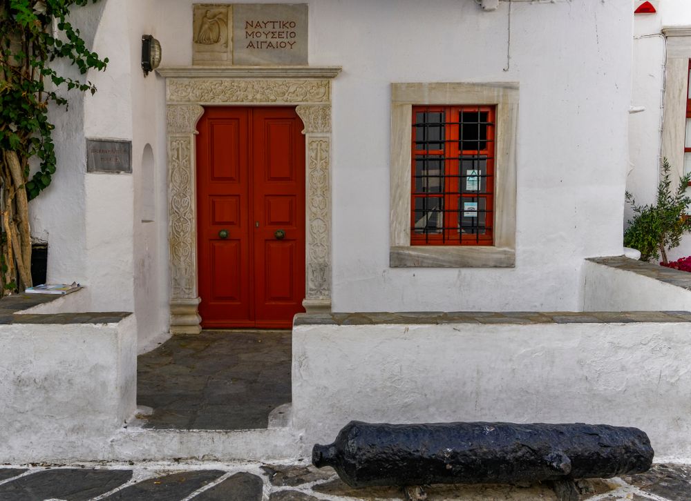 Entrance door of Aegean Maritime Museum