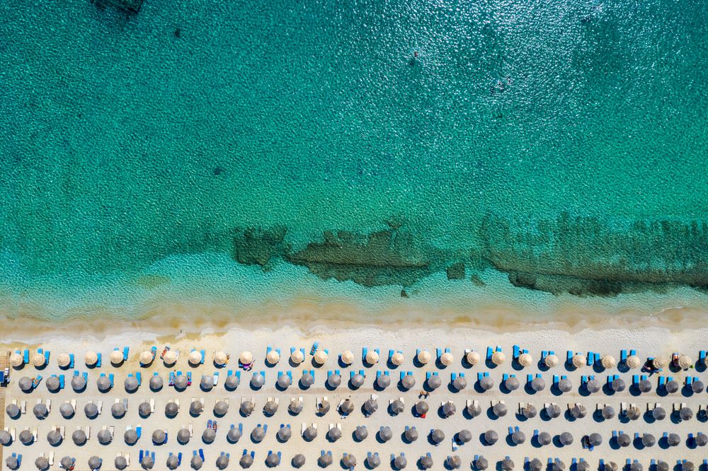 Aerial view of Kalafati beach