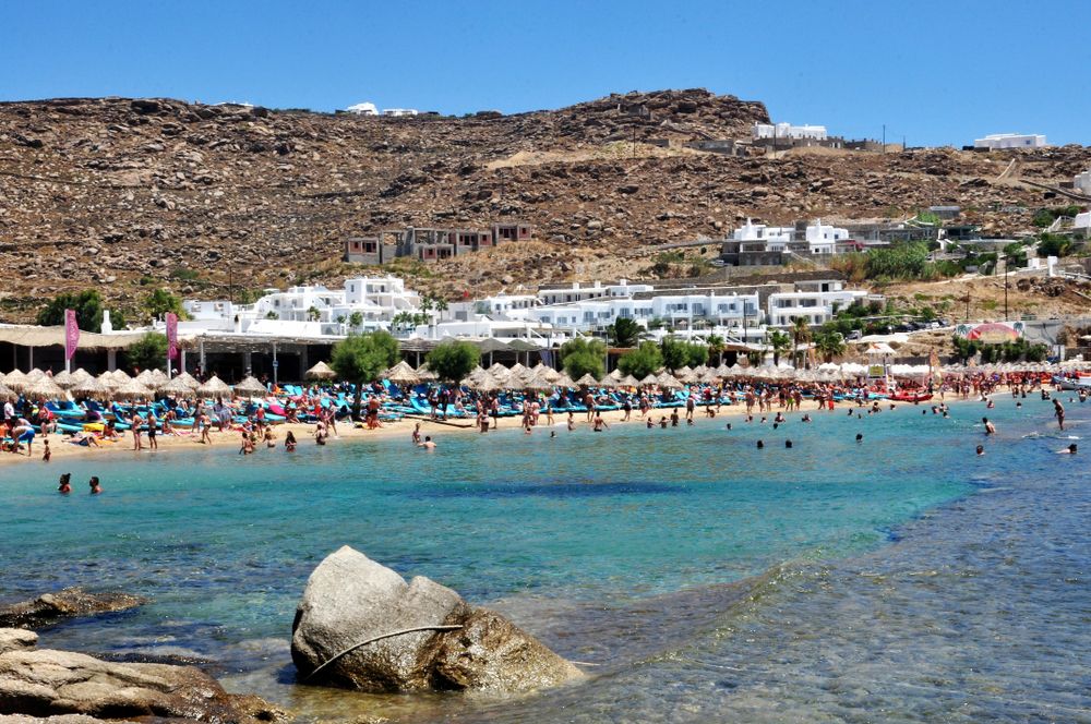 People swimming on Paradise beach