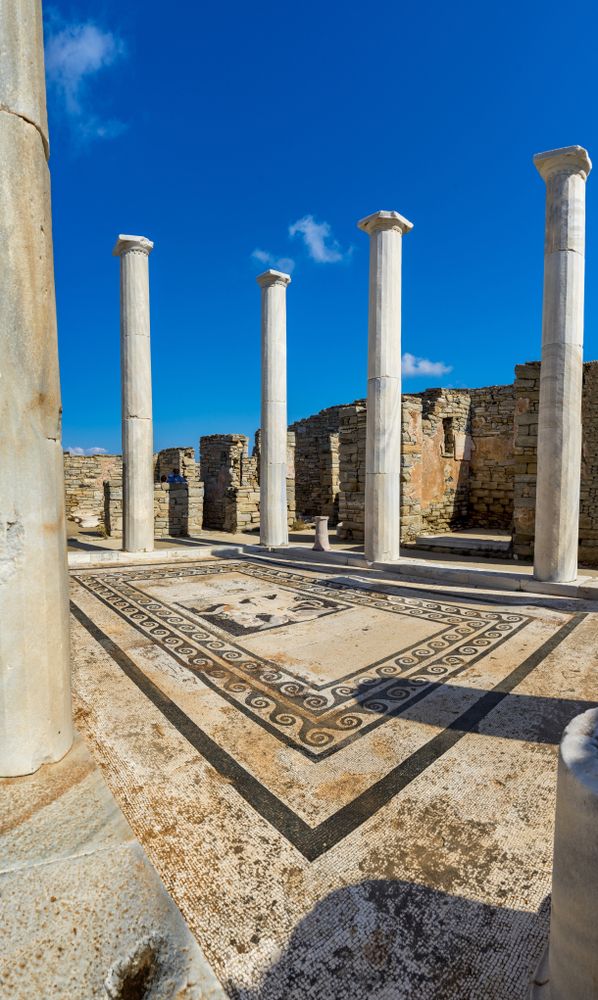 Stone pillars in Delos