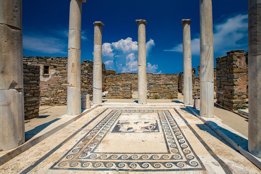 Stone pillars in Delos
