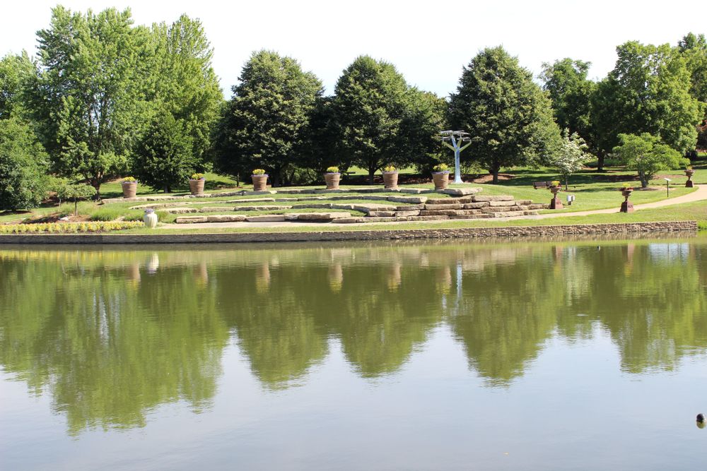 A pond at Arboretum and-Botanical Gardens at Overland Park