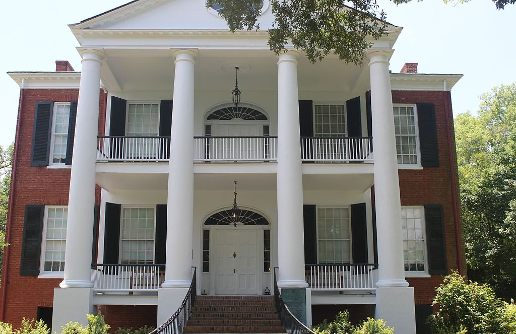 Closer exterior view of Rosalie Mansion