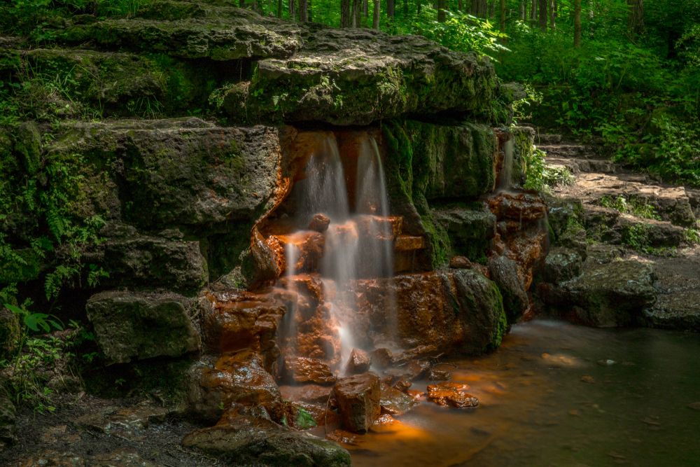 Gorgeous waterfall of Glen Helen Nature Preserve