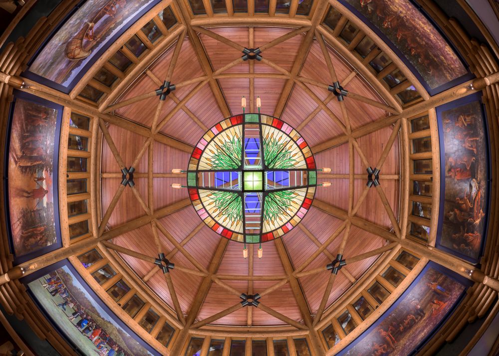 Iconic dome ceiling of Four Winds Casino New Buffalo