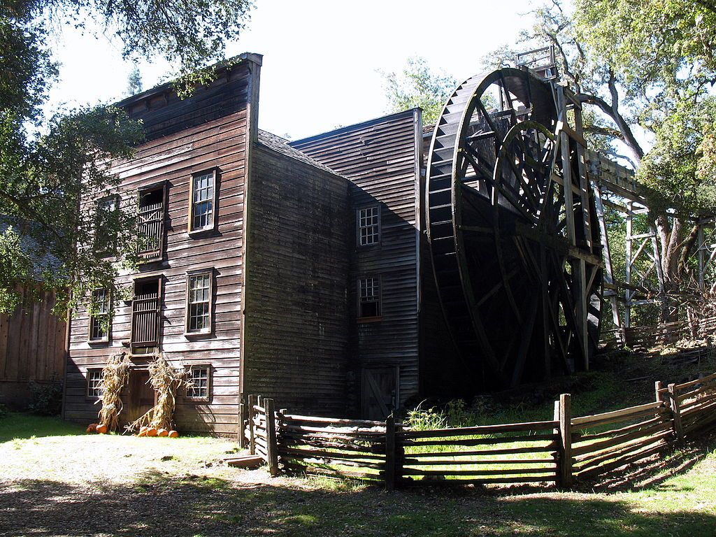 Daytime view of Bale Grist Mill State Historic Park