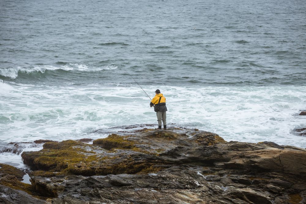 Fishing at Beavertail State Park