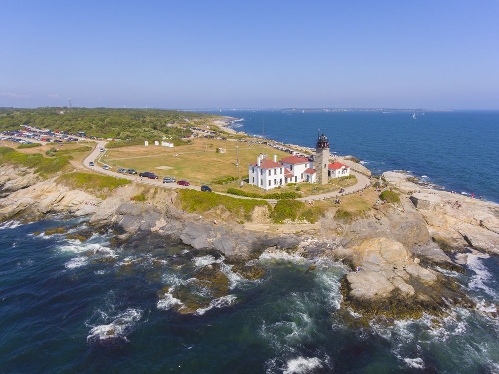 Aerial view of Beavertail State Park