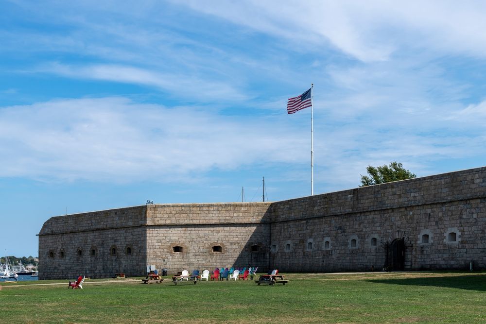 The grounds of Fort Adams State Park