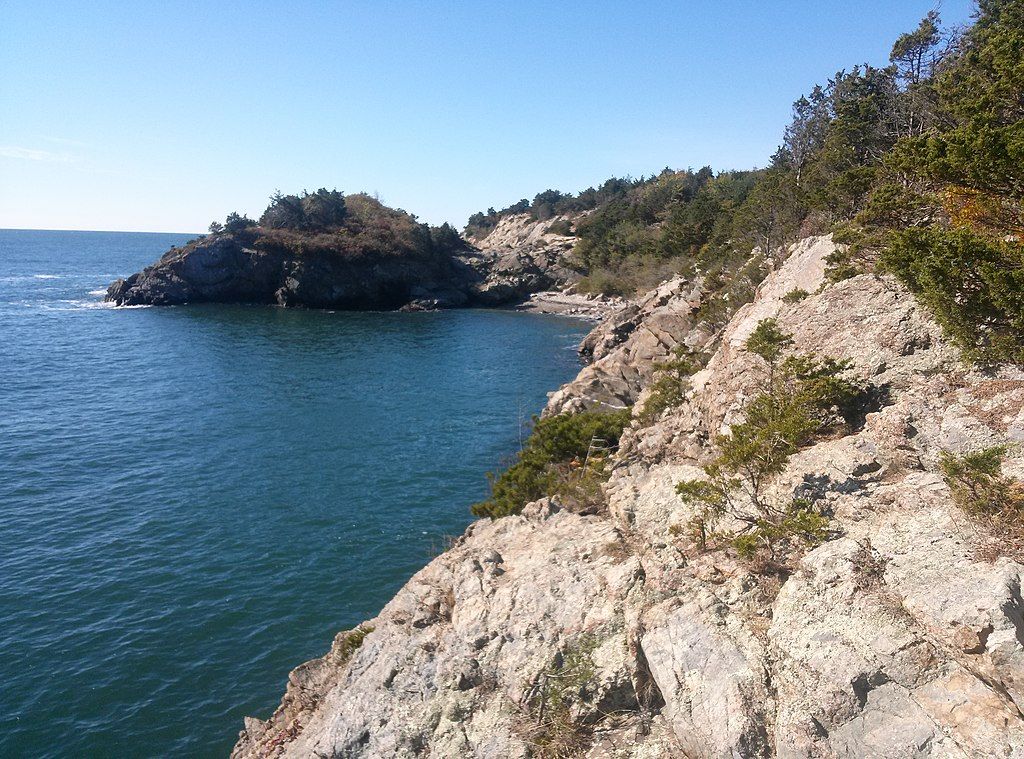 The waters of Fort Wetherill State Park