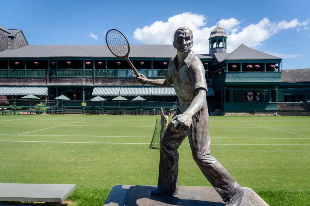 Statue at the International Tennis Hall of Fame