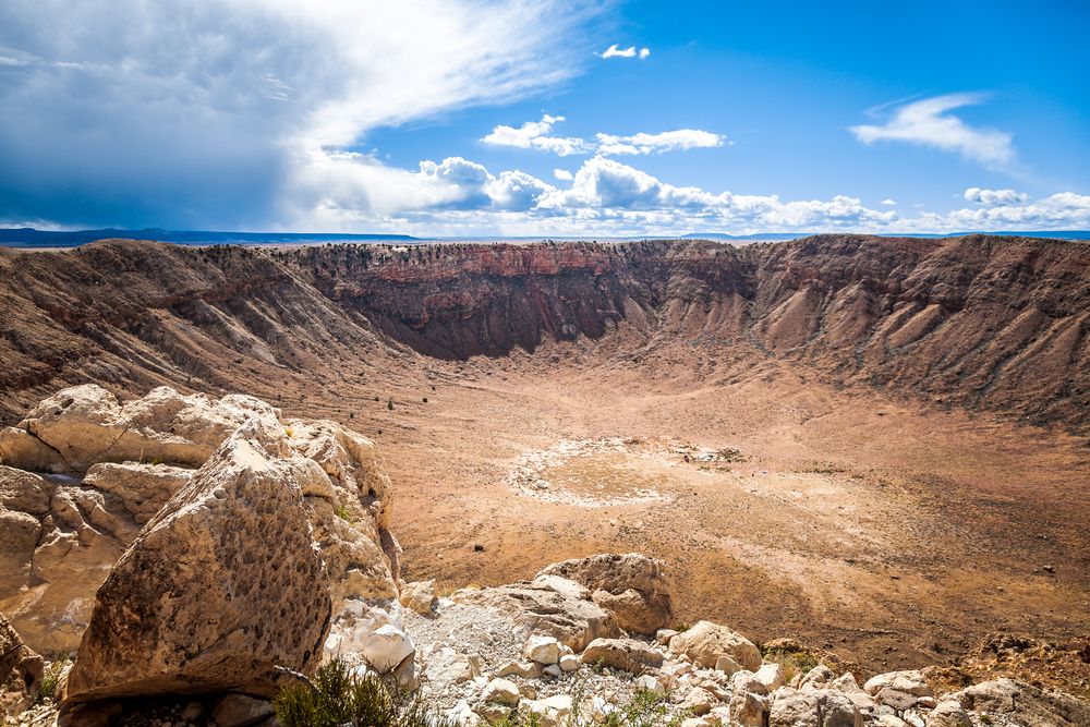 The grounds of Meteor Crater Natural Landmark