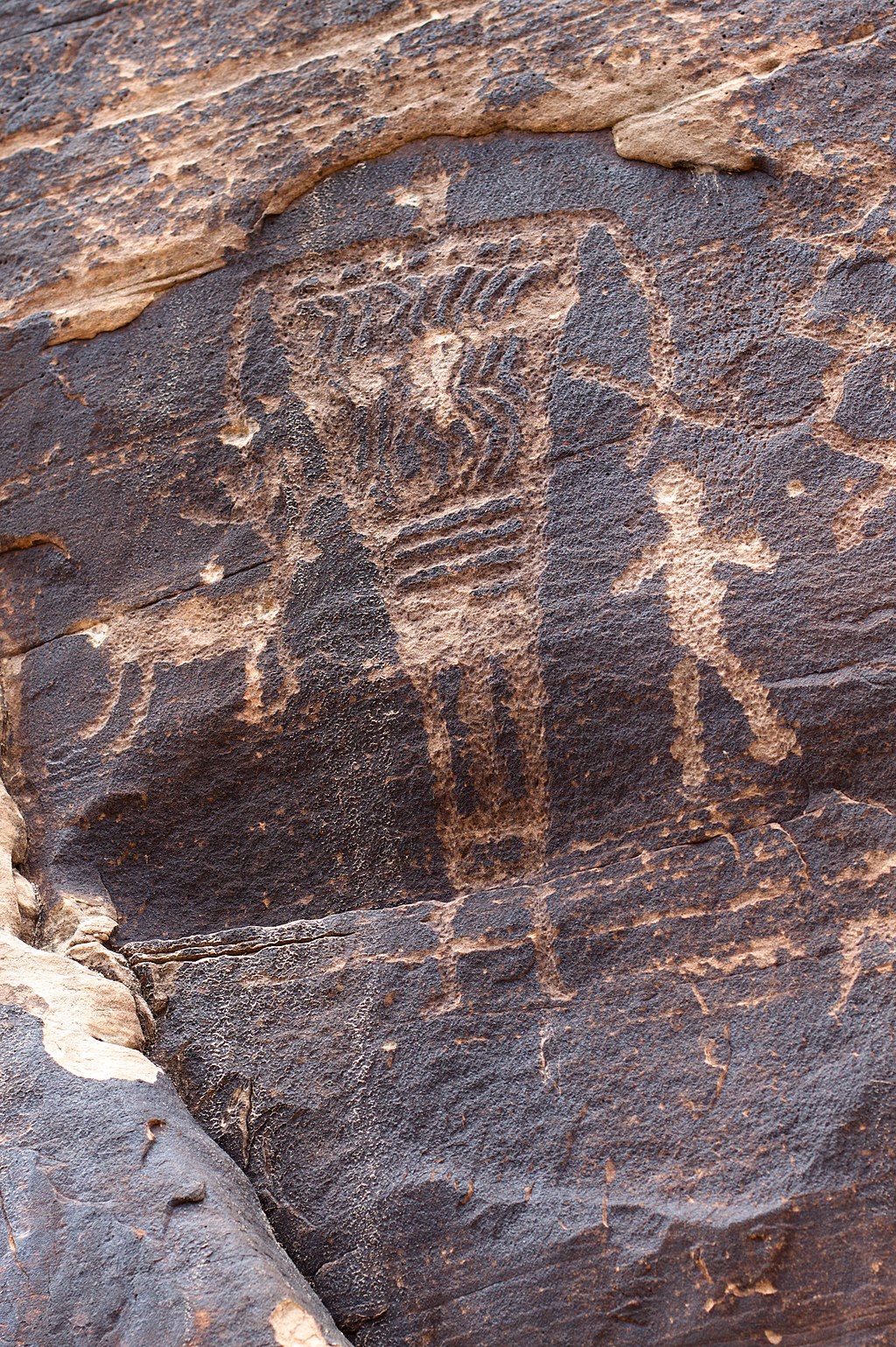 Giants petroglyph at Rock Art Ranch
