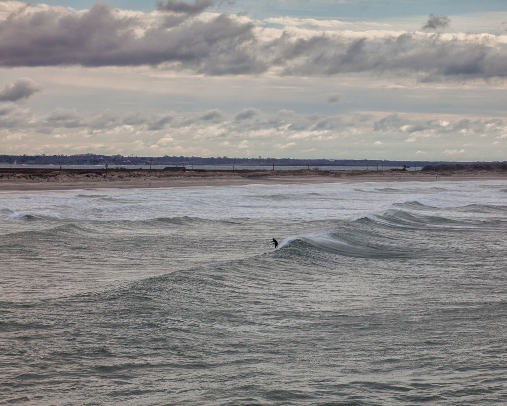 Surfing at Second Beach