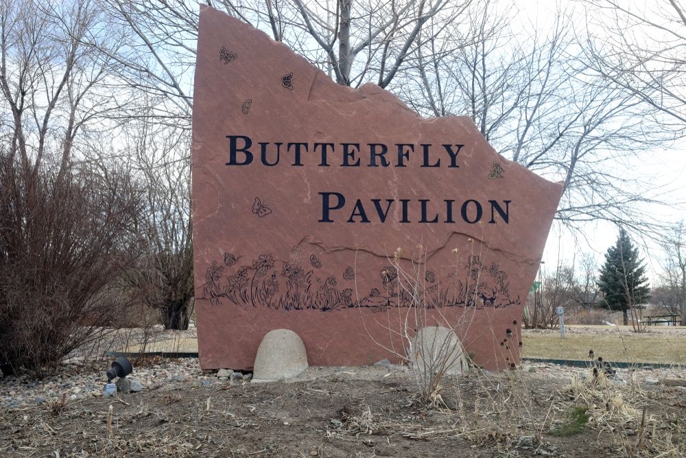 Welcome sign of Butterfly Pavilion