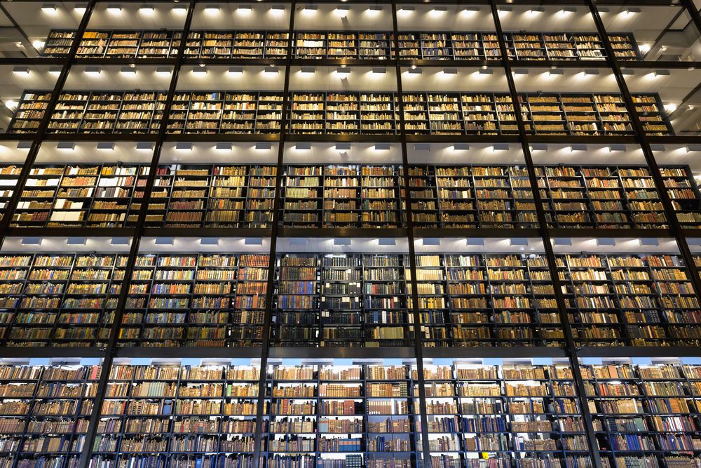 Interior of the Beinecke Rare Book & Manuscript Library