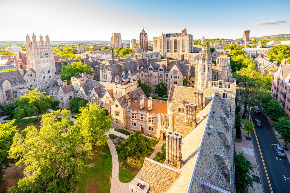 Aerial view of Yale University