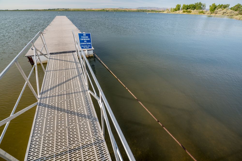 A boat dock at Lake Lowell