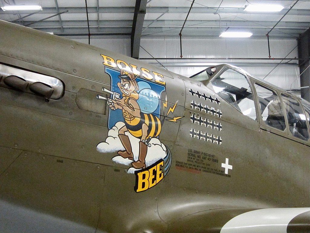 Details of a plane in Warhawk Air Museum