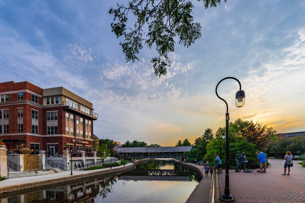 Daytime view of Naperville Riverwalk