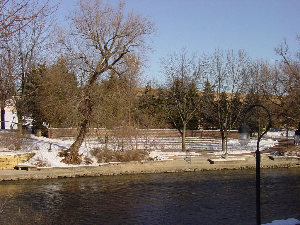 View of Riverwalk Amphitheater from across the water