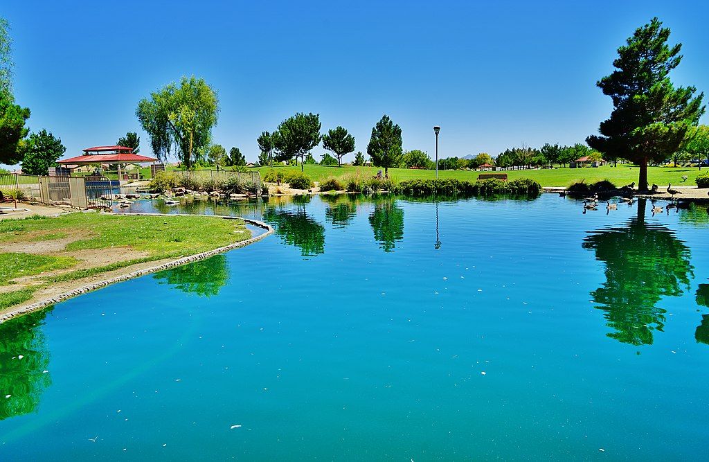 The waters of Aliante Nature Discovery Park