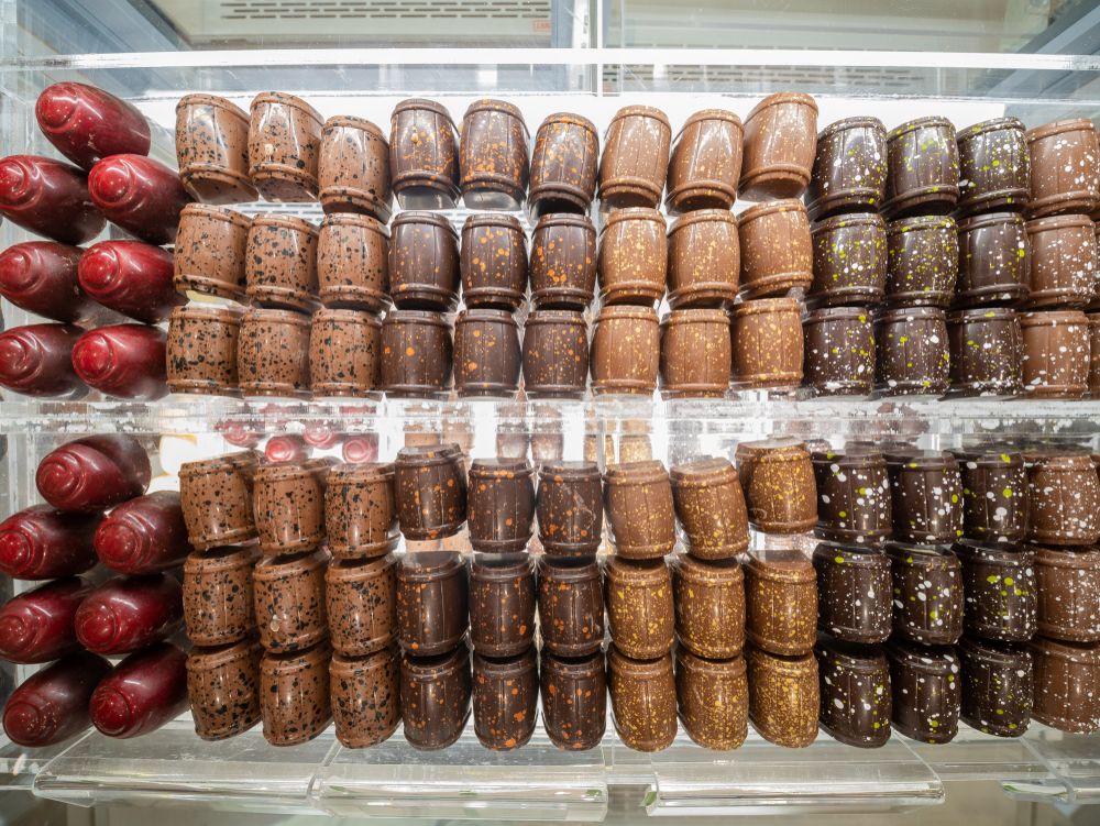 Assorted chocolates in the Ethel M Chocolates Factory & Cactus Garden