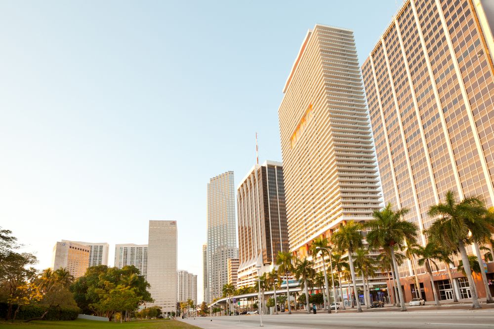 Buildings along Biscayne Boulevard