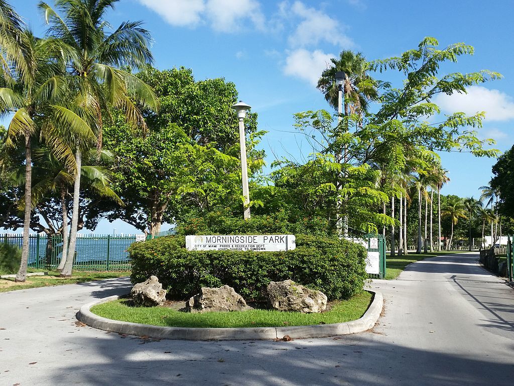 Welcome sign of Morningside Park